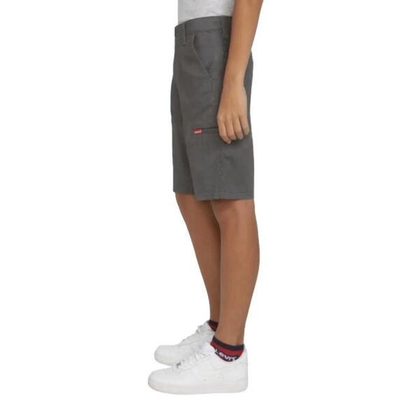 Levi's Boy’s Cargo Shorts Straight Leg Stretch Adjustable Waist Gray Size 10 NWT - Picture 7 of 9